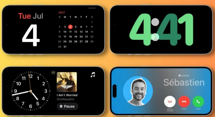 乌审苹果手机维修分享iOS17横屏充电待机显示有什么好处 