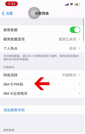 乌审苹果14维修网分享如何给iPhone14的SIM卡设置密码 