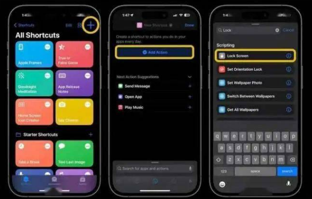 乌审苹果14锁屏维修店分享iPhone14升级iOS16.4后如何创建锁屏快捷方式 